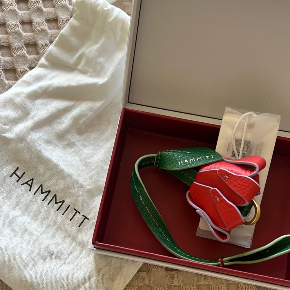 Hammitt Rose Leather Keychain Charm - NWT - Picture 5 of 8
